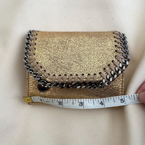 Stella McCartney Falabella Fold Wallet in Gold - Picture 5 of 6